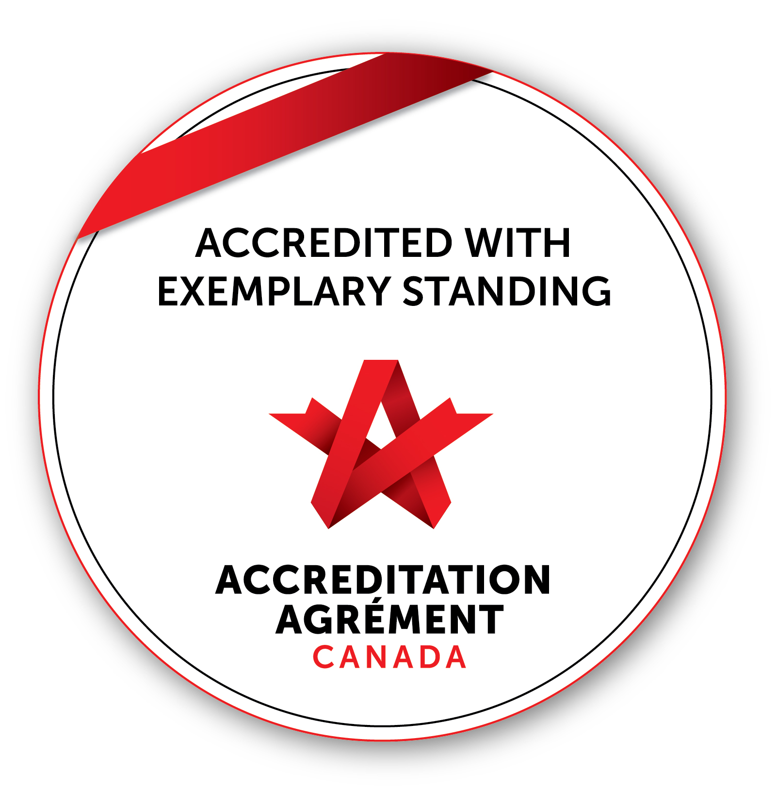 Accreditation Canada Seal: Accredited with Exemplary Standing